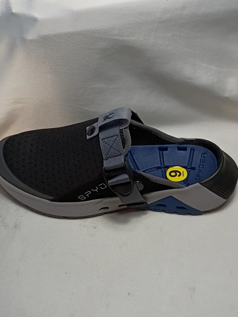 NWOB Spyder Ranger Mens Water Shoew Size 9 Black & Gray Slip-On Clogs Summer